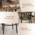 thumbnail image 2 of HSUNNS 3-Piece Bar Table Set for 2, Small 2-Tier Round Bistro Pub Dining Table and Stools with Backrest, Counter Height Table and Chairs Set for Kitchen Apartment Small Space, Rustic Brown, 2 of 8