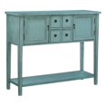 thumbnail image 1 of Linon Console en Bois Duplin en Bleu en Détresse, 1 of 15