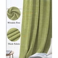 thumbnail image 3 of Vintage Fruit Green Blackout Curtains for Bedroom Living Room Darkening Curtains 54 Inch Long Farmhouse Retro Solid Color Linen Texture Short Curtain for Small Window Treatment Drapes 42"x54"x2, 3 of 9