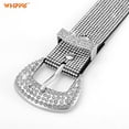 thumbnail image 6 of WHIPPY Women's Rhinestone Western Leather Belt Cowgirl Shiny Ladies Belts for Jeans Dresses, 6 of 7