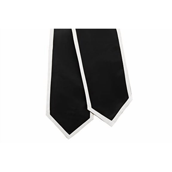 Honors Graduation Academic Stoles/Sashes with Classic End and Trim (Black w/White Trim)