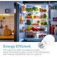 thumbnail image 3 of LED Refrirator Light Bulb 2 Pack，Daylight White 5000K 120V 40W Equivalent Appliance Bulb，A15 5W E26 Base Waterproof Frid Light Bulbs for Freezer Home Lighting,Small Light Bulb,Dimmable, 3 of 5