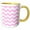 Yellow/White, variant on 3drose, Girly Bubblegum Pink and White Zig Zag Chevron Pattern. Bright Zigzags, 11oz Two-tone Red Mug