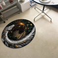 thumbnail image 5 of ERK 1Pcs 3D Animal Round Rug Large Living Room Area Rug Stain Washable Soft Floor Mat For Sofa, 5 of 5