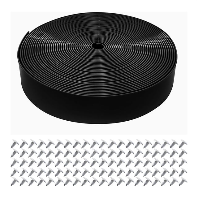 Kit de Reparación de Correas de Vinilo para Sillas de Patio, 5 cm de y 6 M de . Incluye 20 Remaches para Tumbonas, Color Negro.