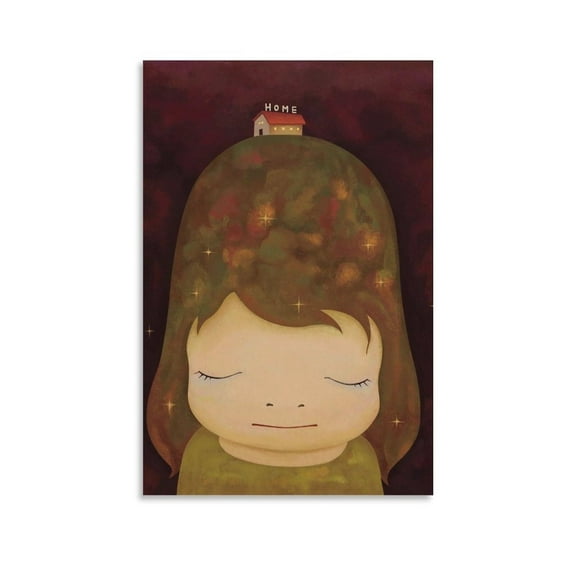 Yoshitomo Nara  Print Painting Illustration Wall Art Picture Painting Poster Canvas Print Posters Artworks Bedroom Living Room Decor 12×18inch unframed