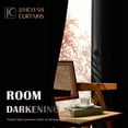 thumbnail image 3 of Cortina térmica texturizada de lino negro Jinchan 132x274 cm, 3 of 9