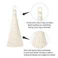 thumbnail image 3 of Uxcell 3.7" Silky Bookmark Tassels with Loop for DIY Craft Accessory, 8Pack Cream, 3 of 5