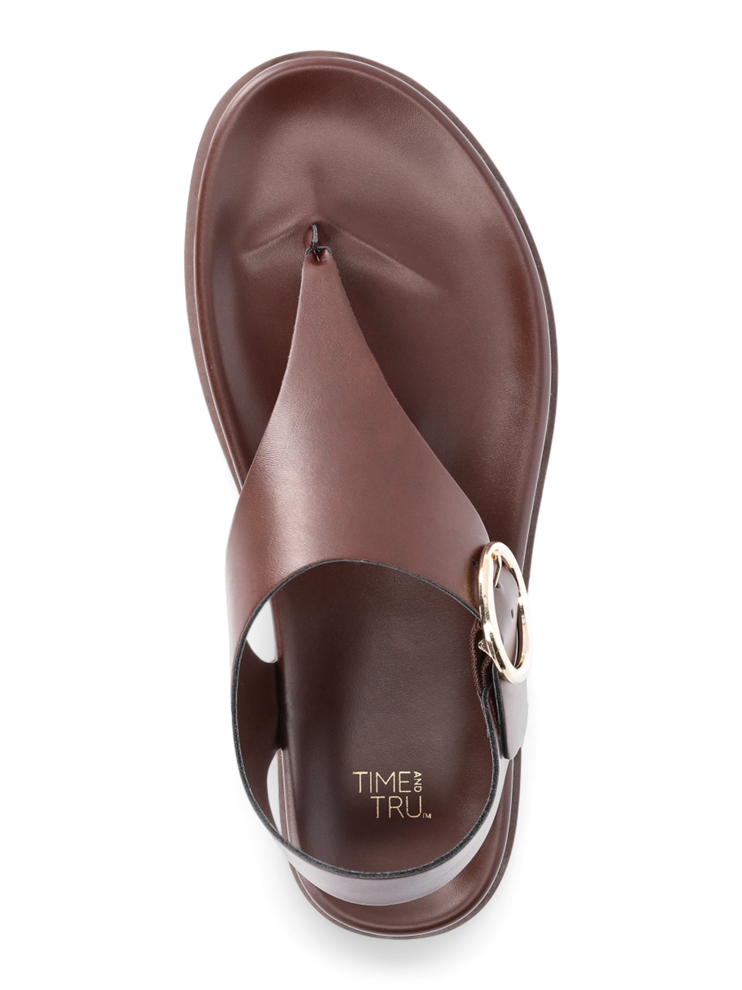 Time and Tru Women's Minimalist Buckle Sandals