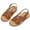 A01/Brown, variant on Baby Toddler Boys Girls Summer Sandals Slip-On Open Toe Beach Pool Slides Sandals Little Kid Non-Slip Soft Rubber Sole Princess Flat Shoes