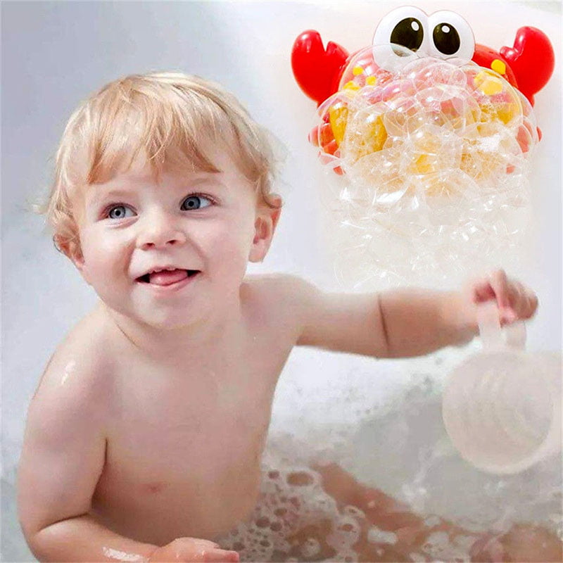 Bubble Machine Crab Automatic Bubble Maker Flashing Light Music Baby Bath Toy UK 