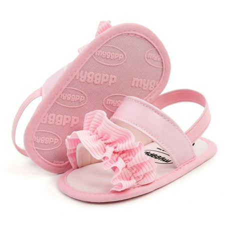 

nsendm For Summer Toddler Outdoor Summer Baby Walk Shoes Girls Sandals Girls First Shoes Baby Sandals Shoes Toddler Boy Pink 0