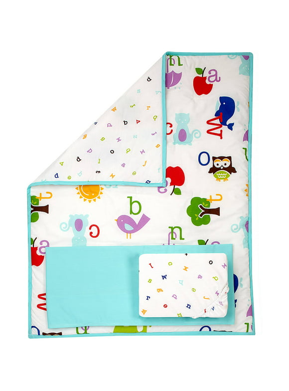 Pinwheel 9353276 Little Bedding by Nojo Alphabet Play Crib Bedding Set