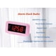 thumbnail image 2 of HANNLOMAX HX-117CR Radio despertador, radio PLL AM/FM, pantalla LED roja de 1,2", alarma dual, despertador con radio o zumbador (rosa), 2 of 5