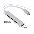 thumbnail image 3 of USB portátil tipo C HUB Extender 4 puertos Multi Splitter Adapter (Plata), 3 of 6