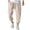 Beige, variant on Harem Pants Men Drawstring Elastic Waist Taper Cotton Linen Pants Baggy Lightweight Casual Pants with Pocket, L