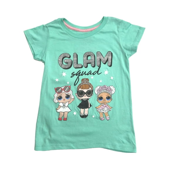 LOL Surprise Girls Mint Sparkle Glam Squad T-Shirt Tee Shirt Small