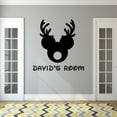 thumbnail image 2 of Reindeer Design Customized Wall Art Vinyl Decal - Custom Vinyl Wall Art - Personalized Name - Baby Girls Boys Kids Bedroom Decal Room Wall Art Stickers Decoration Size (20x20 inch), 2 of 3