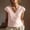 Pink, variant on Helii Black Tank Tops for Women Women's Cotton Linen V Neck Lace Trim Cap Sleeve Casual Summer Vacation Blouse Top