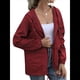 thumbnail image 2 of Impermeables para Mujer, Impermeables, Resistentes Al Viento, Ajustables, con Capucha y Bolsillos. Vino Tinto XXL, 2 of 9