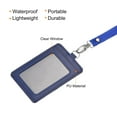 thumbnail image 3 of Uxcell Badge Holder 11x7.4cm Vertical PU ID Card Holder with Rivet Detachable Neck Lanyard Blue Pack of 2, 3 of 6