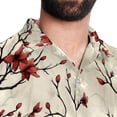 thumbnail image 5 of Tree Men's Casual Button Down Short Sleeve Hawaiian Printed Summer Beach Shirts, 5 of 6