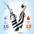 thumbnail image 2 of 29oz Insulated Water Bottle with Tea Infuser, Stainless Steel Travel Mug, Animal Leopard Print, 2 of 6