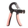 thumbnail image 3 of 2 piezas de ejercitador de músculos de mano, agarre ajustable, entrenador de fuerza de muñeca contable, portátil, forma de R, resorte de acero, negro y rojo, 3 of 12