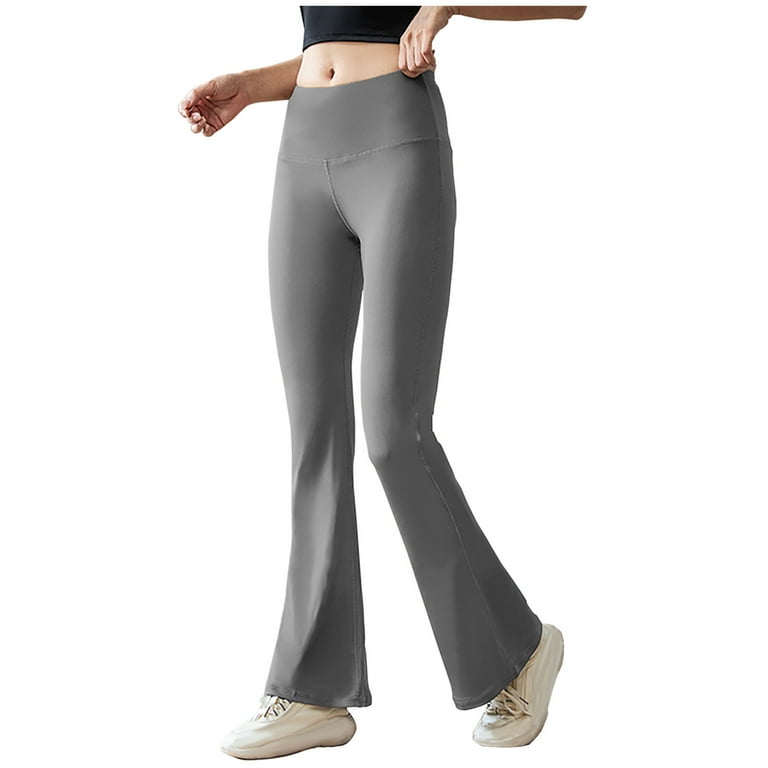 AherBiu Flare Leggings for Women Yoga Pants High Waisted Stretchy Workout Bell Bottom Gym Trousers