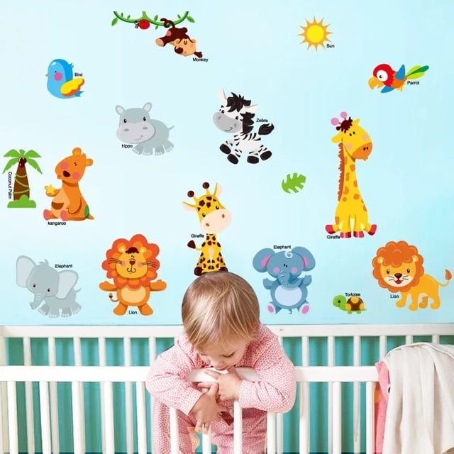 Vinil Decorativos Infantiles H&Jess de Animalitos para niños