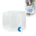 thumbnail image 2 of Water Storage Container With Tap And Handle Water Bottle Leakproof Portable Foldable Transparent Suitable For Camping Hiking Backpacking Outdoor Emergency (20L), 2 of 7