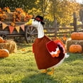 thumbnail image 5 of AZXY Thanksgiving Turkey‑Themed Porch Goose Outfit, 23" Goose Clothes Dress Set, Goose Clothing & Goose Cloth for Cement Plastic Porch Goose Statue, Fall Harvest Outdoor Decor for Yard Lawn Garden, 5 of 7