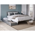 thumbnail image 1 of AFI Warren Solid Wood Full Bed with 2 Storage Drawers in Gray, 1 of 13