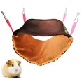 thumbnail image 4 of HEVIRGO Flannel Pet Hamster Chinchilla Rabbit Double-layer Hammock Hanging Mesh Bed Nest,Orange S, 4 of 9
