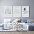 thumbnail image 5 of Matisse Canvas Wall Art Blue Abstract Poster Prints Framed Set of 3 Plant Leaves Aesthetic Pictures Minimalist Flower Market Painting Wall Decor for Living Room Bedroom Bathroom 12x16in, 5 of 7