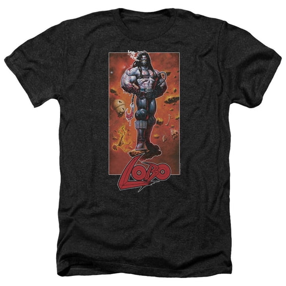 Aquaman Movie Slim Fit V-Neck T-Shirt Posing with Trident Black Tee