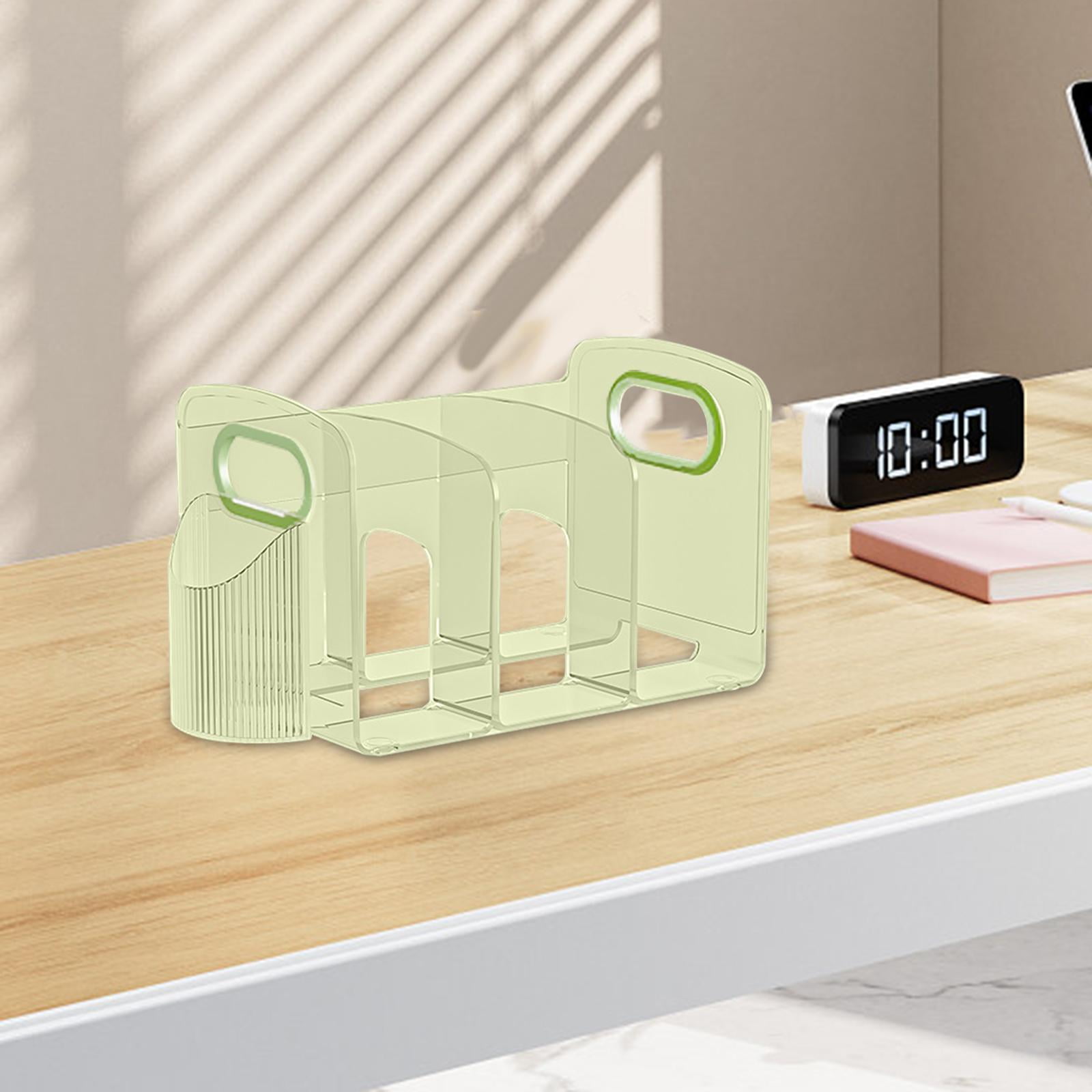 Tachiuwa File Holder Magazine Holder Divider Shelf Bookcase Purse Organizer File Folder Rack Desk Organizer for Home Classroom Desktop 28cmx14cmx15cm