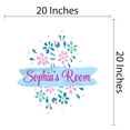 thumbnail image 4 of Personalized Pattern Wall Decals for Kids Room - Flowers Grarden Florist Flowers With Easy Installation Instructions Custom Name Sticker - Size: 20 In x 20 In, 4 of 5