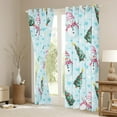 thumbnail image 3 of Feelyou Cartoon Xmas Tree Blackout Curtains Set of 2 (52x84 Each) for Teen, Blue Love Heart Window Curtains, Kawaii Christmas Snowman Curtains and Drapes, Window Curtains Room Decor, 3 of 6