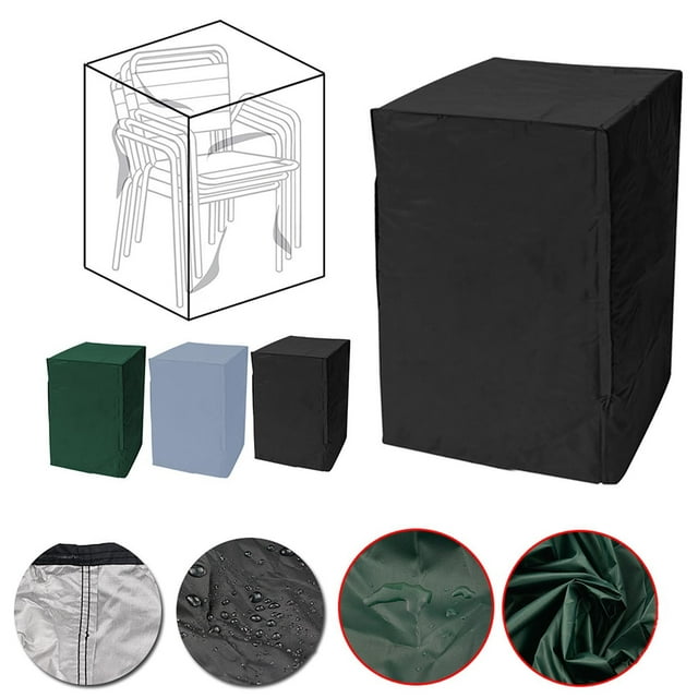 Xihbxyly Funda para Silla de Jardín, Tela 210D, Impermeable y Resistente Al Desgarro, con Cordón Ajustable, Resistente Al Viento, Protege Muebles de Exterior, Fácil de Limpiar, Tamaño 68 X 68 X 120 C