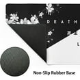thumbnail image 4 of Black White Cherry Blossom Mouse Pad Japanese Sakura Death Life Extended Desk Mat 80X30 cm Non-Slip Rubber Base Stitched Edge Large XL Playmat for Gaming Laptop Computer PC Desktop,31.5×11.8 Inch, 4 of 6