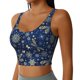 thumbnail image 2 of Balery Dark Blue Christmas Sujetadores deportivos con espalda cruzada para mujer, acolchados, sin costuras, de alto impacto, ideales para yoga, gimnasio, entrenamiento y fitness.-, 2 of 8