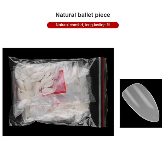 500Pcs Oval Stiletto Pointy Full False Nail Tips Almond Shape Acrylic Nail Art Salon Tips