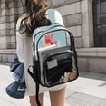 thumbnail image 5 of Iauyy Clear Backpack Heavy Duty PVC Transparent Backpack for College Workplace, Cubic Shape, 5 of 8