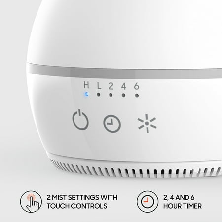 Sharper Image - AROMA 2 Ultrasonic Humidifier with Aromatherapy - White