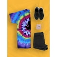 thumbnail image 3 of Yoga Silhouette      Tie Dye Spiral Women -Image by Shutterstock, Female Small, 3 of 4