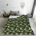 thumbnail image 5 of Pofeuu Camouflage Dinosaur Print Ultra-Soft Micro Fleece Blanket,for Bed Or Sofa,All Season Throw Blankets Flannel Blanket-50"x40", 5 of 7