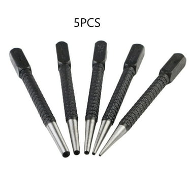 5Pc Nail Punch Set Knurled Body Square Punch Length 100Mm Punching Tool