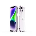 thumbnail image 1 of SaniMore for iPhone 14 6.1 "2022 Metal Bumper Frame Lens Protector Case Heavy Duty Protectiive Anti-shock Drop Resistant Wear-resistant Ultra-thin Design for Women Men For iPhone 14,Lightpurple/Silver, 1 of 13