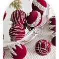 thumbnail image 5 of Fwttom Flocked Christmas Balls Set of 12 - Premium Xmas Tree Ball Ornaments Christmas Decorations Indoor for Christmas Holiday Party Decor, Red 2", 5 of 8